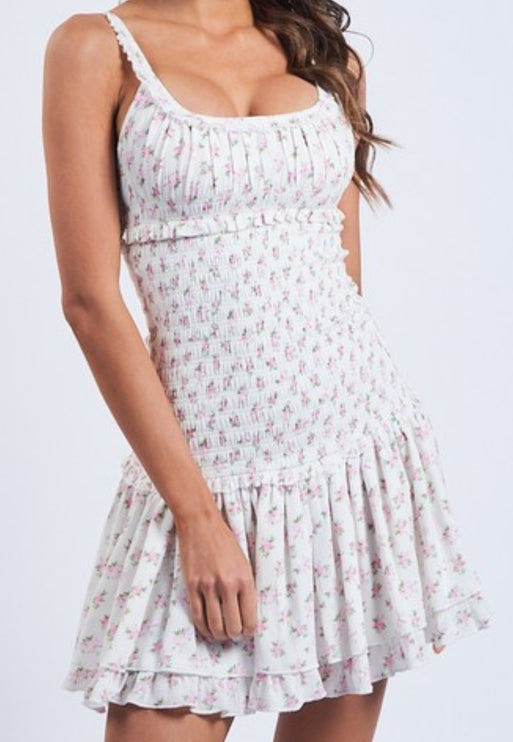 Fancy Floral Dress - Diva Dolls Boutique