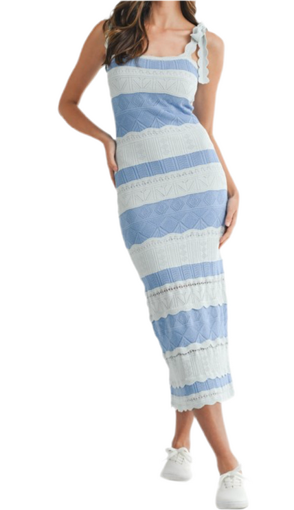Mia Stripe Knit Maxi Dress