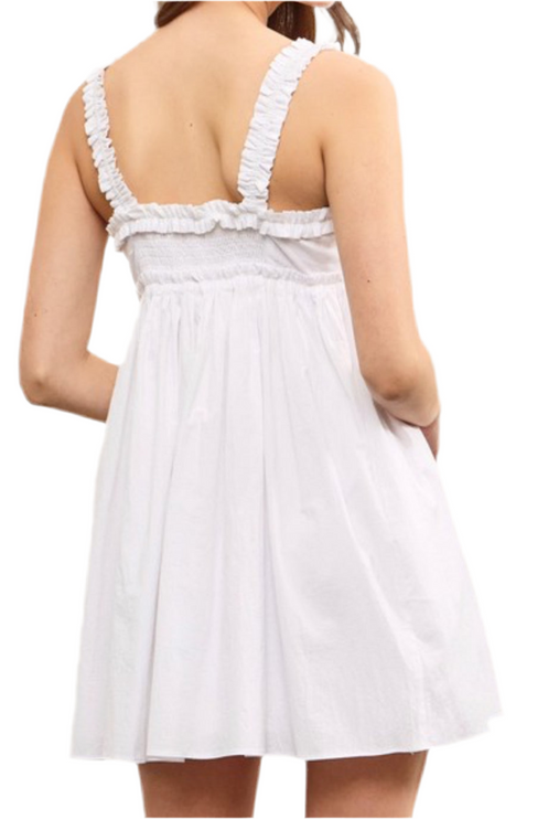Elisa Shirring Strap Dress - Diva Dolls Boutique