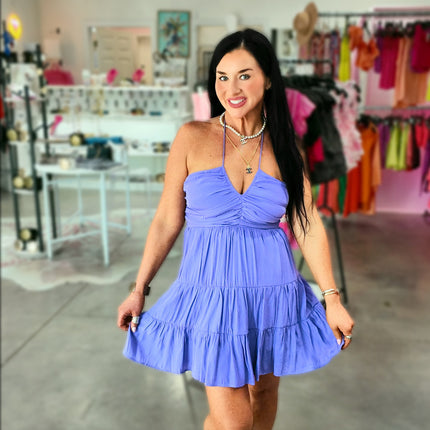 Millie Tiered Halter Mini Dress - Diva Dolls Boutique