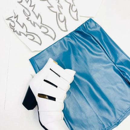 Game Day Faux Leather Slit Skirt - Diva Dolls Boutique