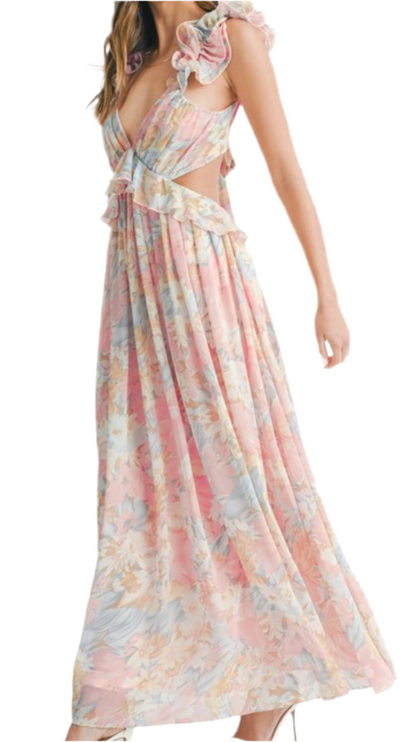 Florida Floral Maxi Dress - Diva Dolls Boutique
