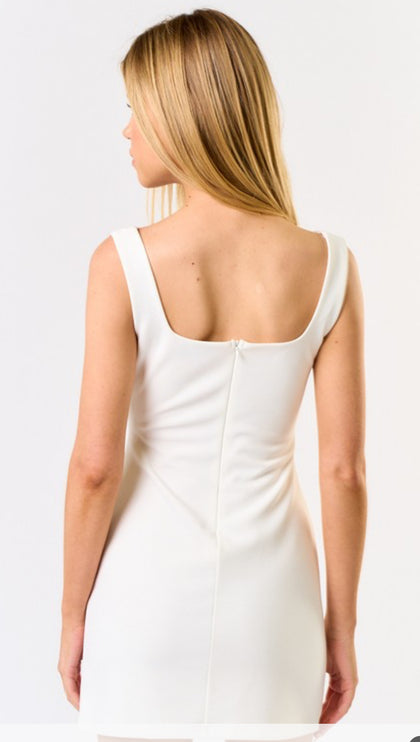 Whitney White Dress - Diva Dolls Boutique