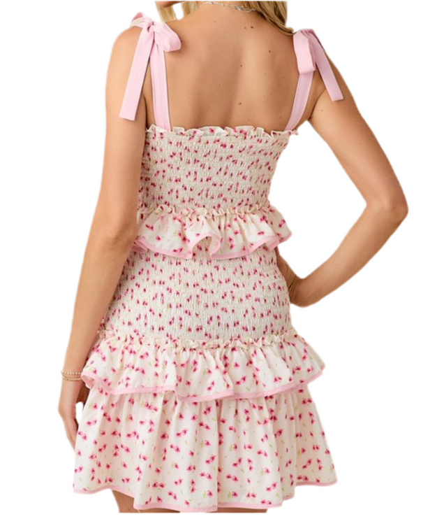 Fancy Floral Dress - Diva Dolls Boutique