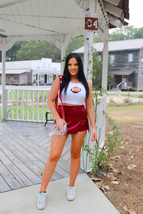 Fancy Football Fitted Top