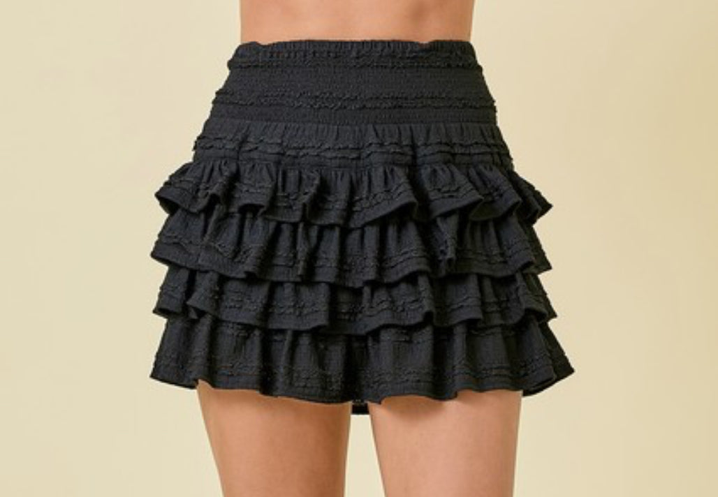 Niche Knit Ruffle Flounce Skort - Diva Dolls Boutique