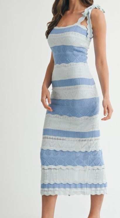 Mia Stripe Knit Maxi Dress
