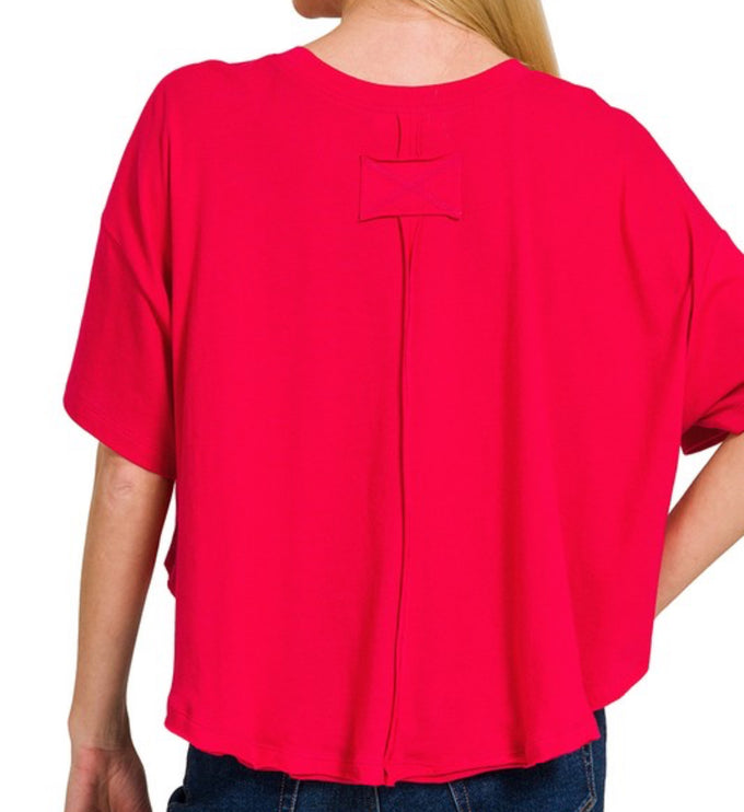 Cassie Cotton Oversized High-Low Tee