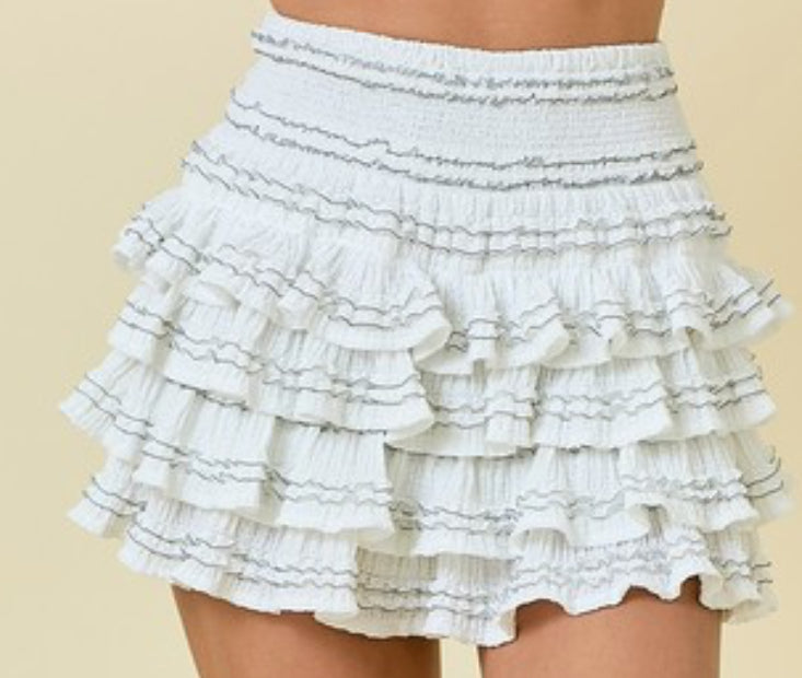 Niche Knit Ruffle Flounce Skort - Diva Dolls Boutique