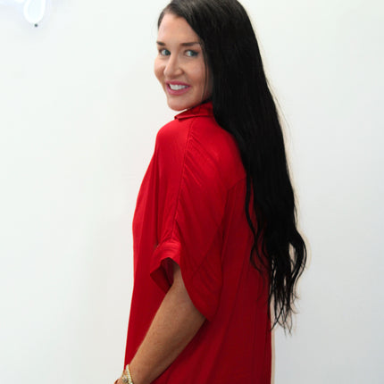 Callie Collar High Low Top - Diva Dolls Boutique