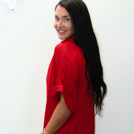 Callie Collar High Low Top - Diva Dolls Boutique