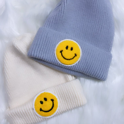 GOOD VIBES- smiley beanie