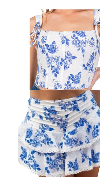 Santorini Bloom Ruffle Set
