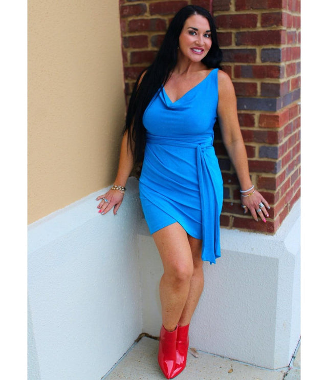 Show Stopper- Wrap Tie Dress