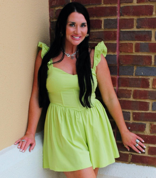 Watermelon- Corset Romper